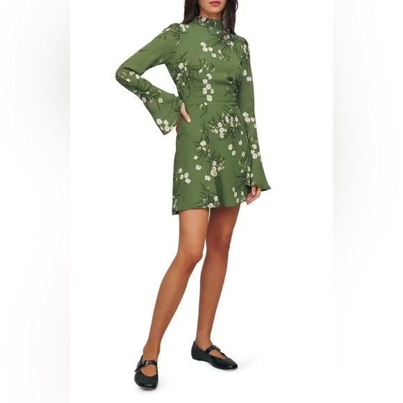Reformation Persis Floral Long Sleeve Minidress NWT - Picture 1 of 11